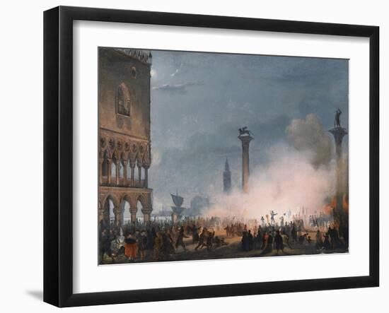 Arrival of Empress Elisabeth of Austria in Venice-Ippolito Caffi-Framed Giclee Print