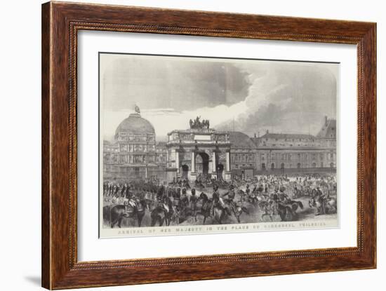 Arrival of Her Majesty in the Place Du Carrousel, Tuileries-null-Framed Giclee Print
