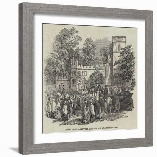 Arrival of Her Majesty the Queen Dowager at Cashiobury Park-null-Framed Giclee Print