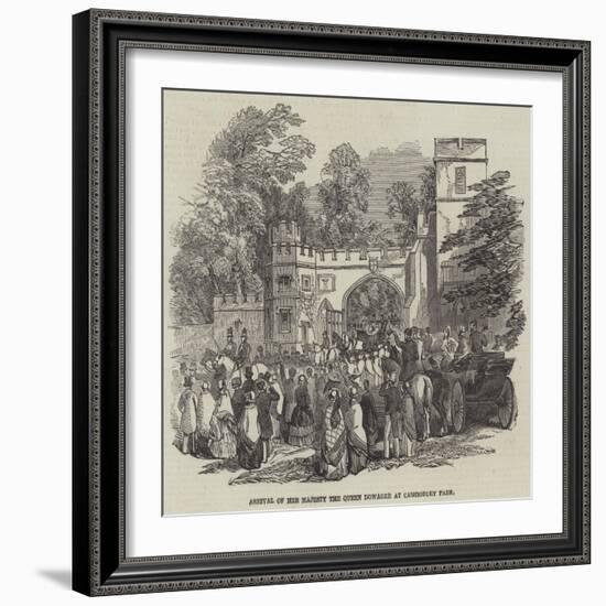 Arrival of Her Majesty the Queen Dowager at Cashiobury Park-null-Framed Giclee Print