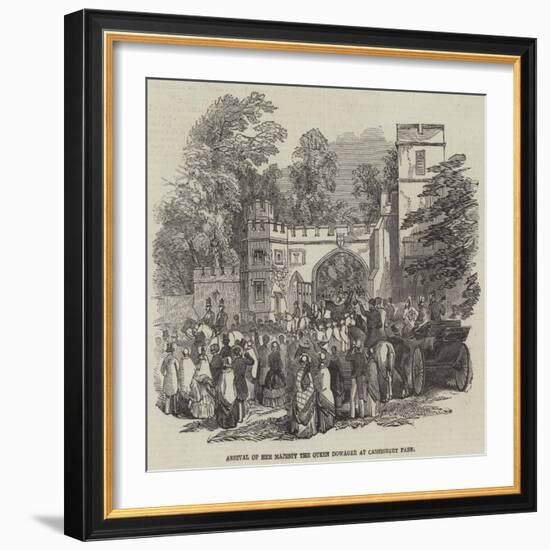 Arrival of Her Majesty the Queen Dowager at Cashiobury Park-null-Framed Giclee Print