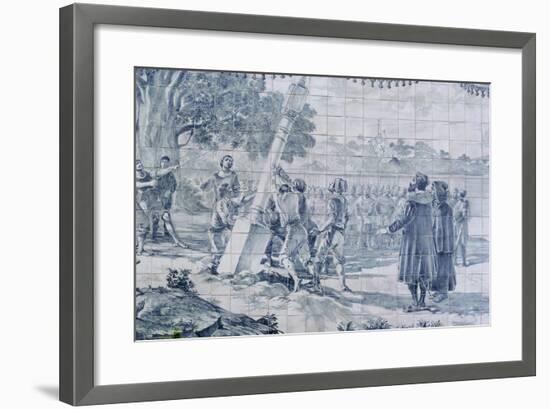 Arrival of Pedro Alvares Cabral in Brazil-null-Framed Giclee Print