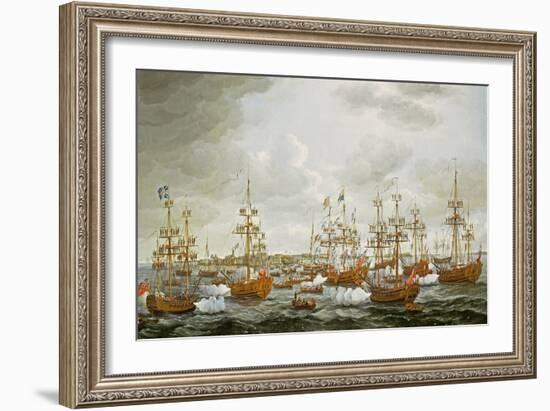 Arrival of Princess Charlotte at Harwich in September, 1761-John the Elder Cleveley-Framed Giclee Print