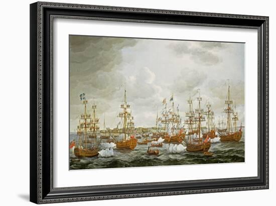 Arrival of Princess Charlotte at Harwich in September, 1761-John the Elder Cleveley-Framed Giclee Print