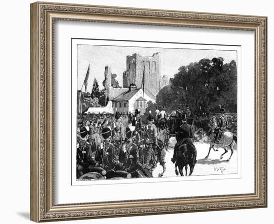 Arrival of Queen Victoria at Kelso, Scotland, 1887-William Barnes Wollen-Framed Giclee Print