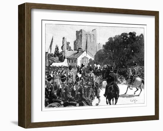 Arrival of Queen Victoria at Kelso, Scotland, 1887-William Barnes Wollen-Framed Giclee Print