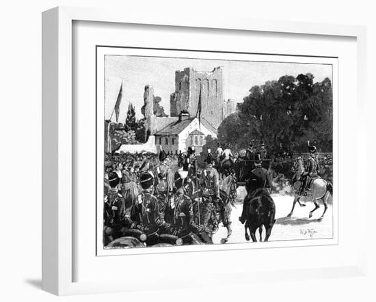 Arrival of Queen Victoria at Kelso, Scotland, 1887-William Barnes Wollen-Framed Giclee Print