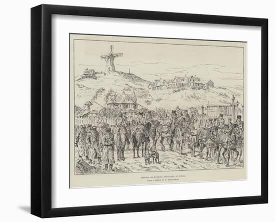 Arrival of Russian Artillery at Wilna-Johann Nepomuk Schonberg-Framed Giclee Print