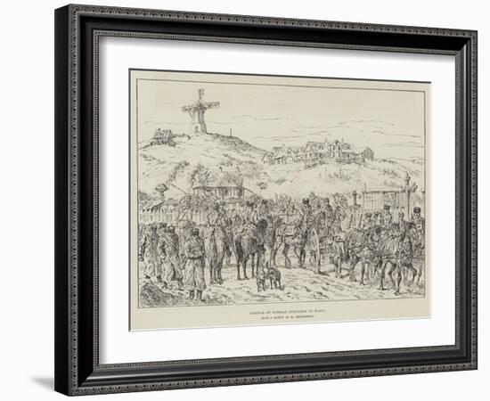 Arrival of Russian Artillery at Wilna-Johann Nepomuk Schonberg-Framed Giclee Print