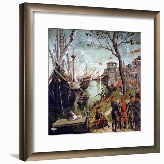 Arrival of St.Ursula During the Siege of Cologne, from the St. Ursula Cycle, 1498-Vittore Carpaccio-Framed Giclee Print