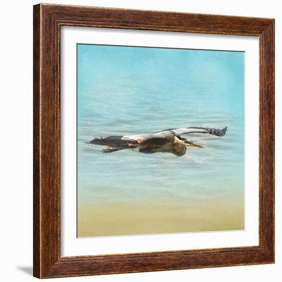 Arrival of the Blue Heron-Jai Johnson-Framed Giclee Print