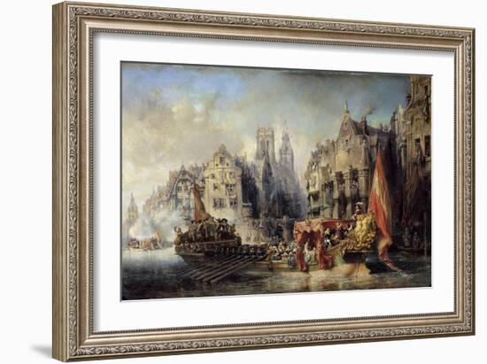 Arrival of the Duke of Alba at Rotterdam in 1567 by Eugene Isabey-null-Framed Giclee Print