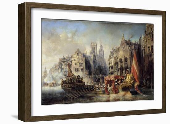 Arrival of the Duke of Alba at Rotterdam in 1567 by Eugene Isabey-null-Framed Giclee Print