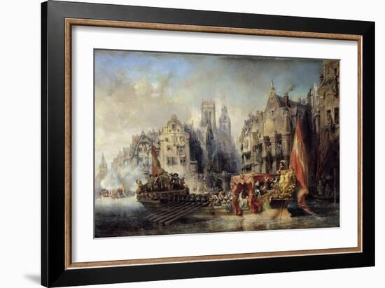 Arrival of the Duke of Alba at Rotterdam in 1567 by Eugene Isabey-null-Framed Giclee Print