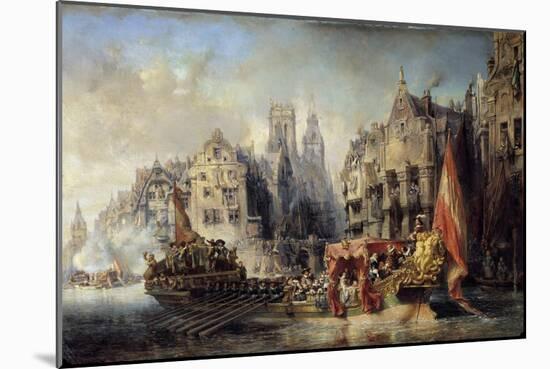 Arrival of the Duke of Alba at Rotterdam in 1567 by Eugene Isabey-null-Mounted Giclee Print