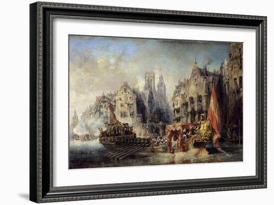 Arrival of the Duke of Alba at Rotterdam in 1567 by Eugene Isabey-null-Framed Giclee Print