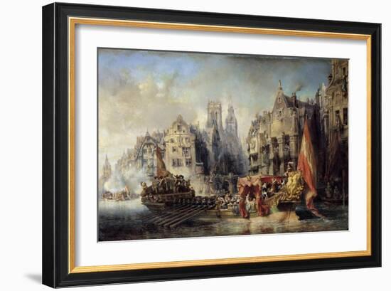 Arrival of the Duke of Alba at Rotterdam in 1567 by Eugene Isabey-null-Framed Giclee Print