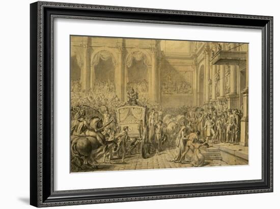 Arrival of the Emperor-Jacques-Louis David-Framed Giclee Print