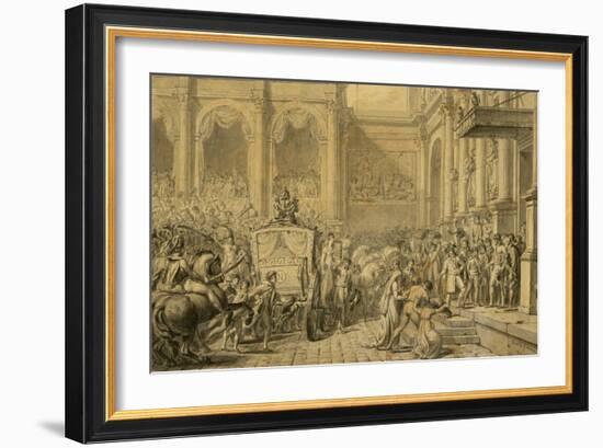 Arrival of the Emperor-Jacques-Louis David-Framed Giclee Print