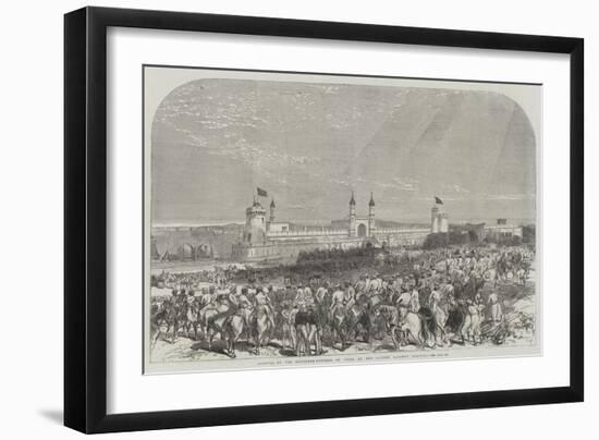 Arrival of the Governor-General of India at the Lahore Railway Station-Charles Robinson-Framed Giclee Print