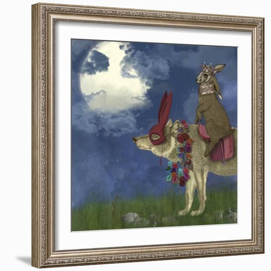 Arrival of the Hare King-Fab Funky-Framed Art Print