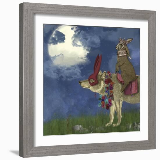 Arrival of the Hare King-Fab Funky-Framed Art Print