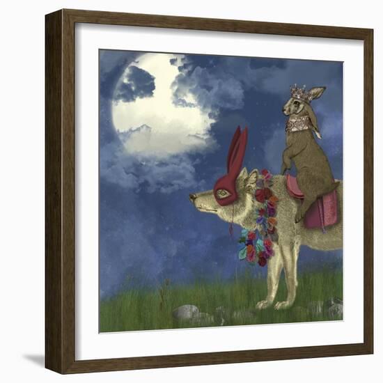 Arrival of the Hare King-Fab Funky-Framed Art Print