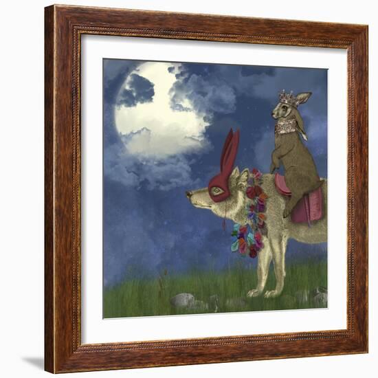 Arrival of the Hare King-Fab Funky-Framed Art Print