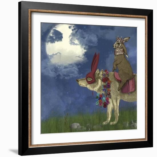 Arrival of the Hare King-Fab Funky-Framed Art Print