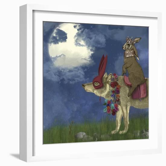 Arrival of the Hare King-Fab Funky-Framed Art Print