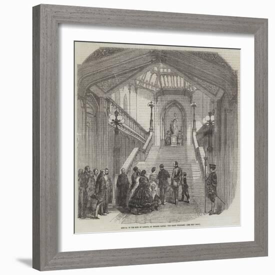 Arrival of the King of Sardinia at Windsor Castle, the Grand Staircase-null-Framed Giclee Print