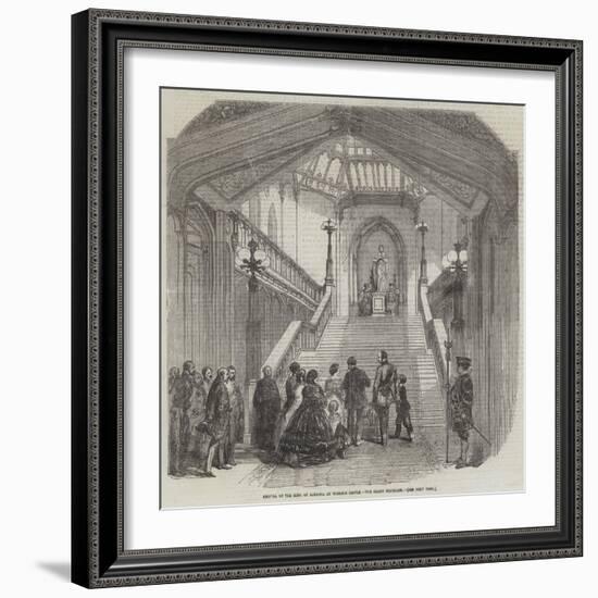 Arrival of the King of Sardinia at Windsor Castle, the Grand Staircase-null-Framed Giclee Print