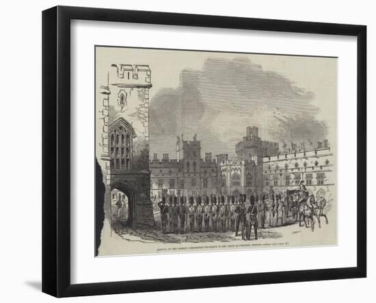 Arrival of the London Corporation Procession in the Great Quadrangle, Windsor Castle-null-Framed Giclee Print