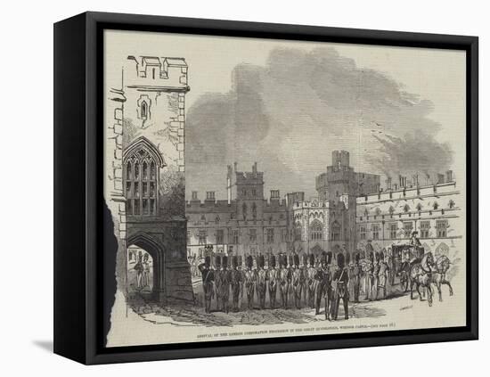 Arrival of the London Corporation Procession in the Great Quadrangle, Windsor Castle-null-Framed Premier Image Canvas