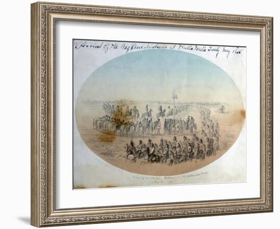 Arrival of the Nez Perce at Walla Walla Treaty May the 24 1855-Gustav Sohon-Framed Giclee Print