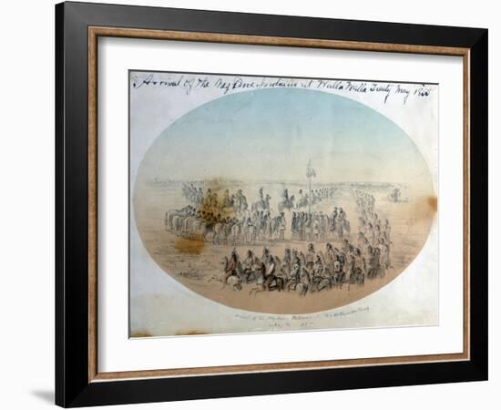 Arrival of the Nez Perce at Walla Walla Treaty May the 24 1855-Gustav Sohon-Framed Giclee Print