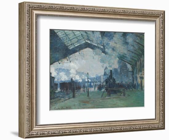 Arrival of the Normandy Train, Gare Saint-Lazare, 1877-Claude Monet-Framed Art Print