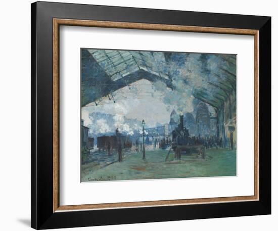 Arrival of the Normandy Train, Gare Saint-Lazare, 1877-Claude Monet-Framed Art Print