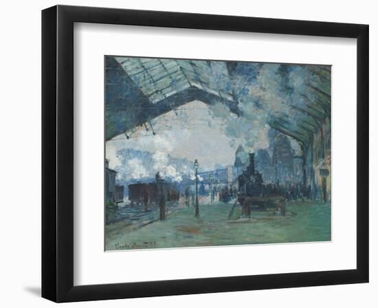 Arrival of the Normandy Train, Gare Saint-Lazare, 1877-Claude Monet-Framed Art Print