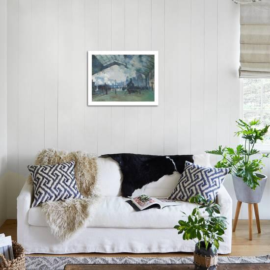 Arrival Of The Normandy Train Gare Saint Lazare 1877 Premium Giclee Print Claude Monet Art Com