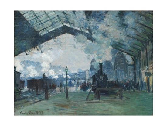 Arrival Of The Normandy Train Gare Saint Lazare By Claude Monet Giclee Print Claude Monet Art Com