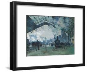 Arrival of the Normandy Train, Gare Saint-Lazare by Claude Monet-Claude Monet-Framed Giclee Print