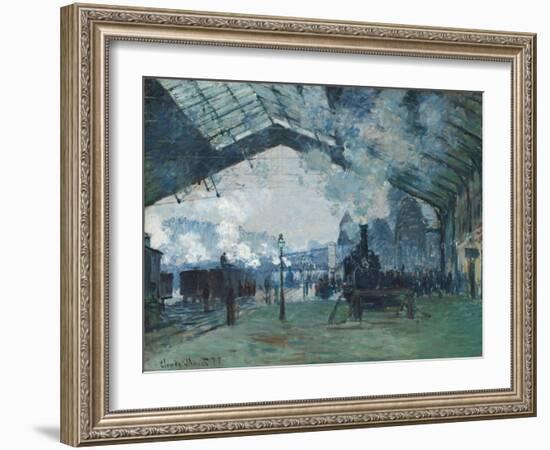 Arrival of the Normandy Train, Gare Saint-Lazare by Claude Monet-Claude Monet-Framed Giclee Print