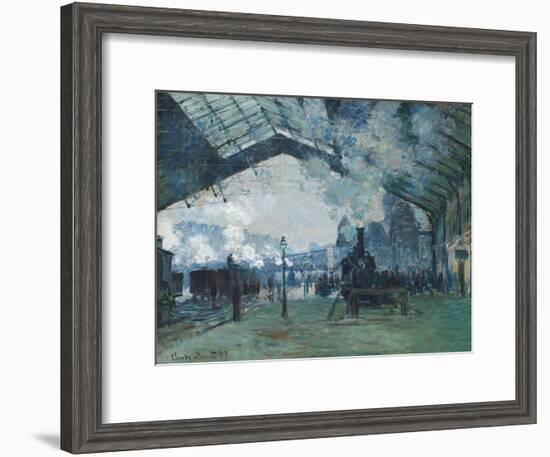 Arrival of the Normandy Train, Gare Saint-Lazare by Claude Monet-Claude Monet-Framed Giclee Print