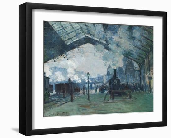 Arrival of the Normandy Train, Gare Saint-Lazare by Claude Monet-Claude Monet-Framed Giclee Print