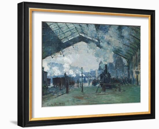 Arrival of the Normandy Train, Gare Saint-Lazare by Claude Monet-Claude Monet-Framed Giclee Print