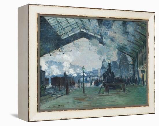 Arrival of the Normandy Train, Gare Saint-Lazare by Claude Monet-Claude Monet-Framed Premier Image Canvas