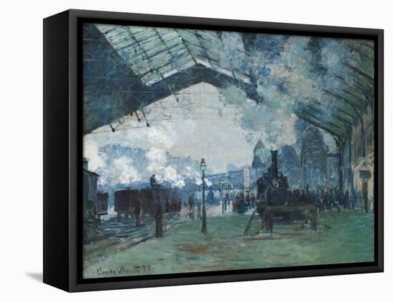 Arrival of the Normandy Train, Gare Saint-Lazare by Claude Monet-Claude Monet-Framed Premier Image Canvas