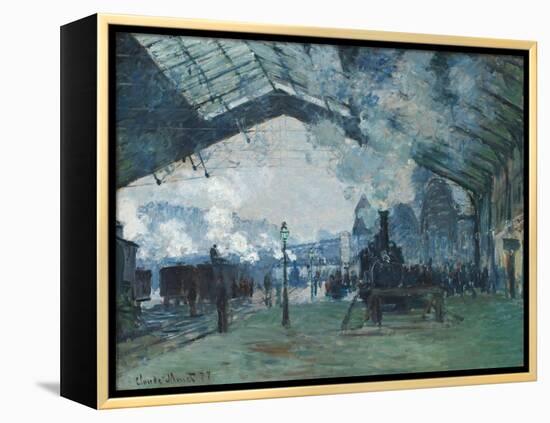Arrival of the Normandy Train, Gare Saint-Lazare by Claude Monet-Claude Monet-Framed Premier Image Canvas