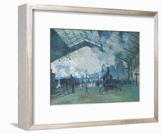 Arrival of the Normandy Train, Gare Saint-Lazare-Claude Monet-Framed Giclee Print